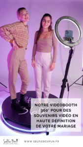 Notre videobooth 360° pour des souvenirs vidéo en haute définition de votre mariage