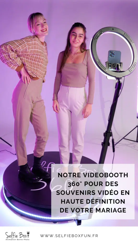 Notre videobooth 360° pour des souvenirs vidéo en haute définition de votre mariage